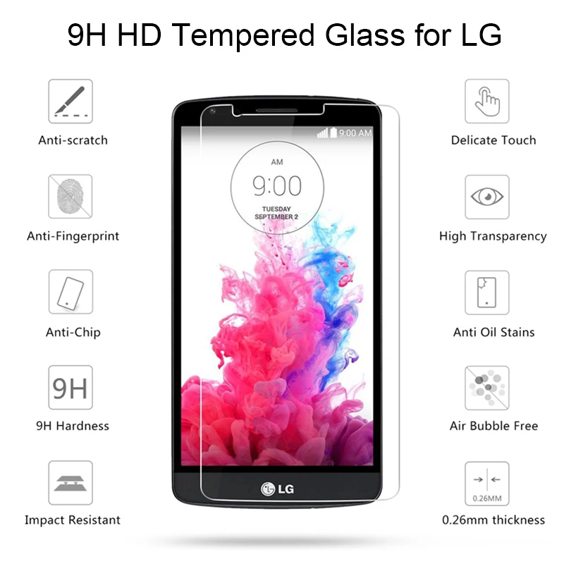Защитное стекло для LG K11 K10 Pro K9 K8 9H HD протектор экрана из закаленного стекла K50 K40 K20