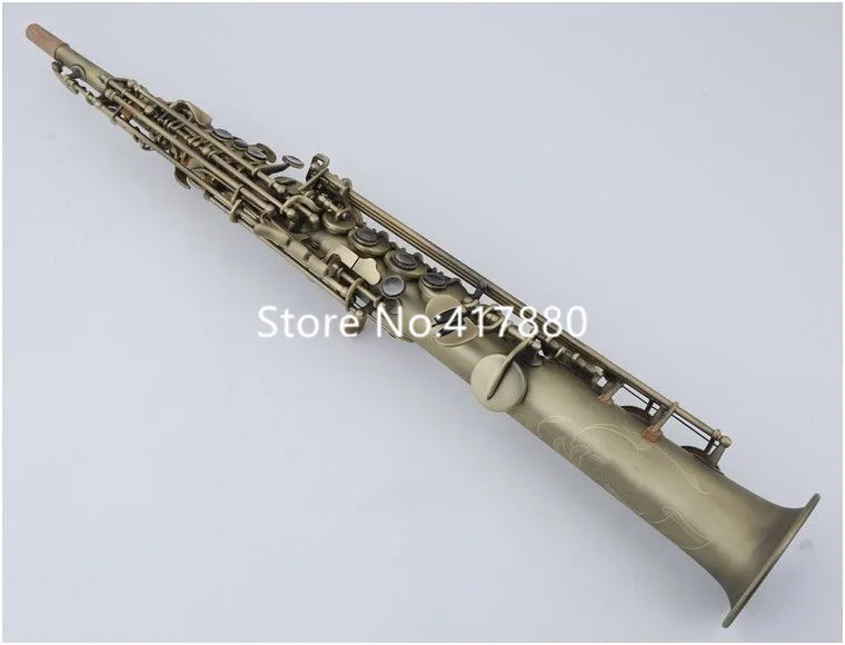 Japan Saxophone Soprano Kss-902  Bb Retro Sax Antique Copper Musical Instrument High Quality With Case All Accessories