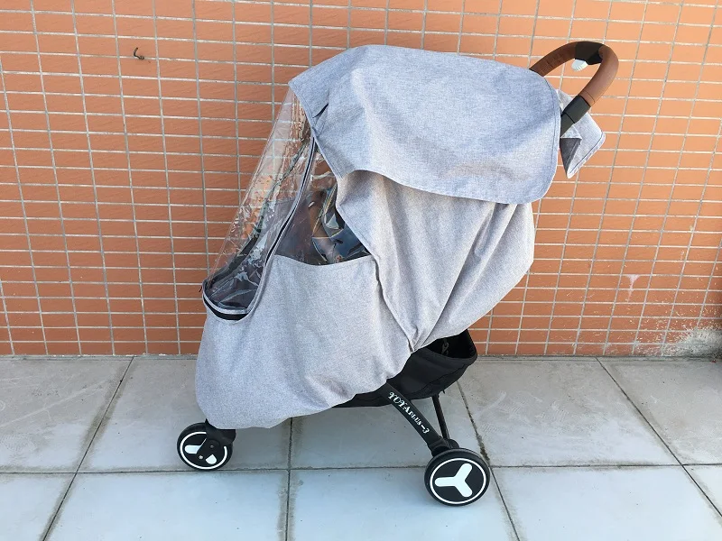 Carrinho de Criança Capa de Chuva com Manter Capa de Proteção de Neve Capa de Chuva Universal Engrossar Quente Função Bebê Trolley Acessórios 3 chuva com manter quente função bebê trolley