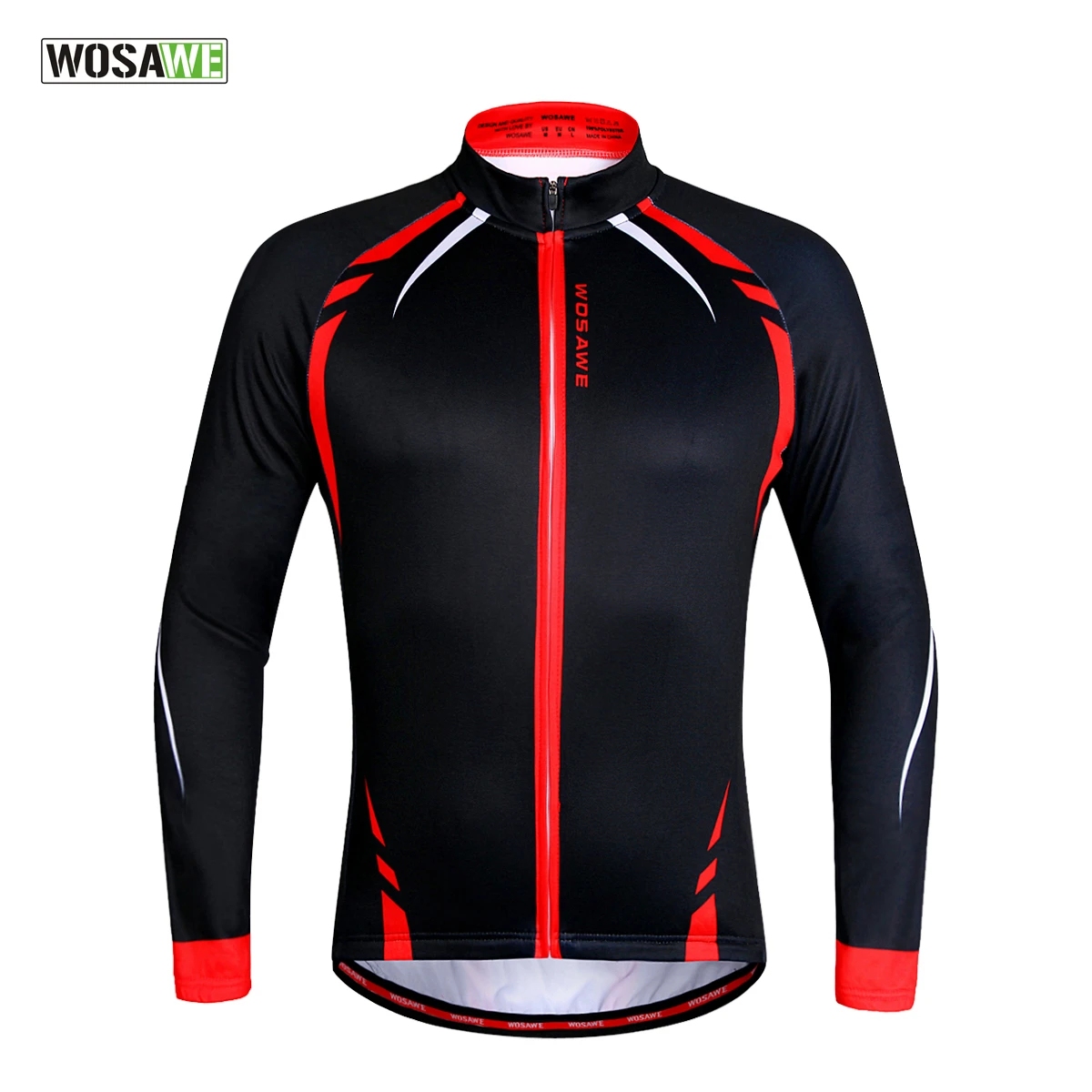 cheap WOSAWE Autumn Winter Cycling Jersey long sleeve MTB Bike riding bicycle Jersey Thermal Fleece warm men women cycling Jersey