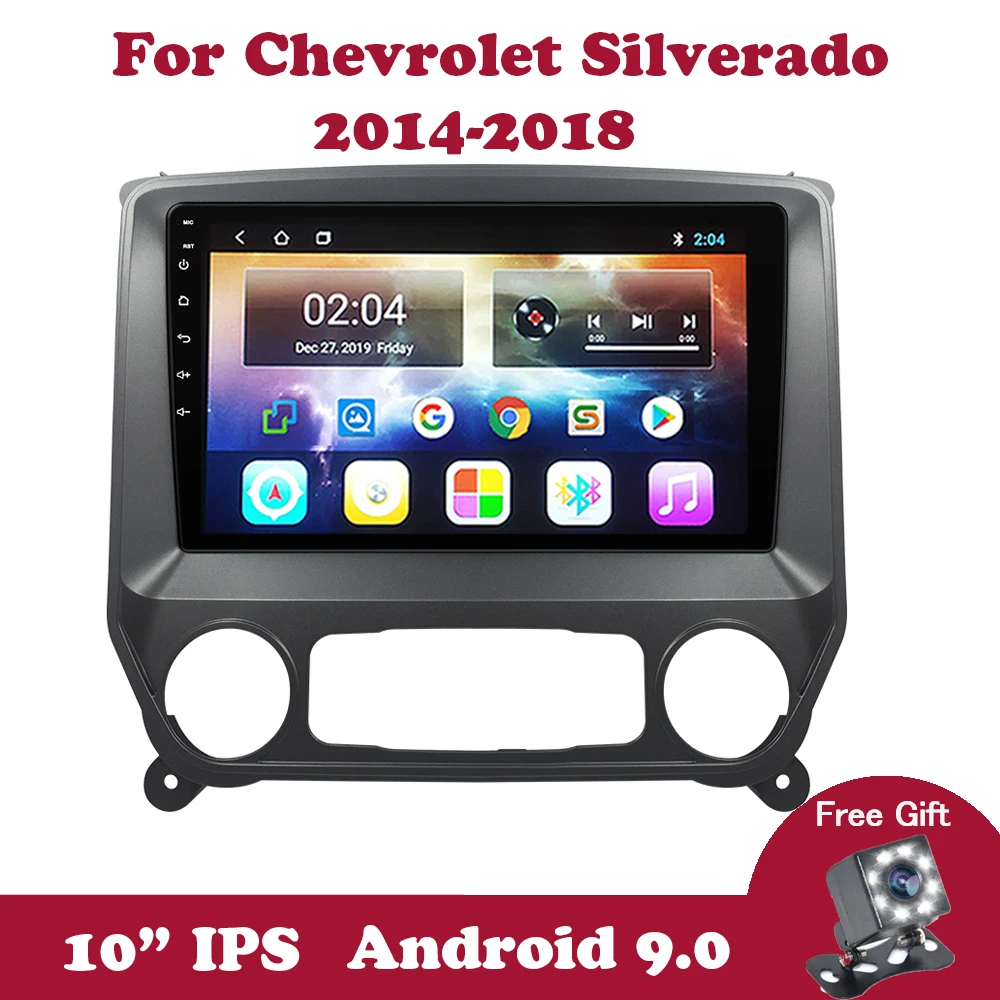 

Android 9.0 IPS Multimedia Stereo Player Car Radio DVD For Chevrolet Silverado GMC Sierra 2014 2015 2016 2017 2018 Automotivo