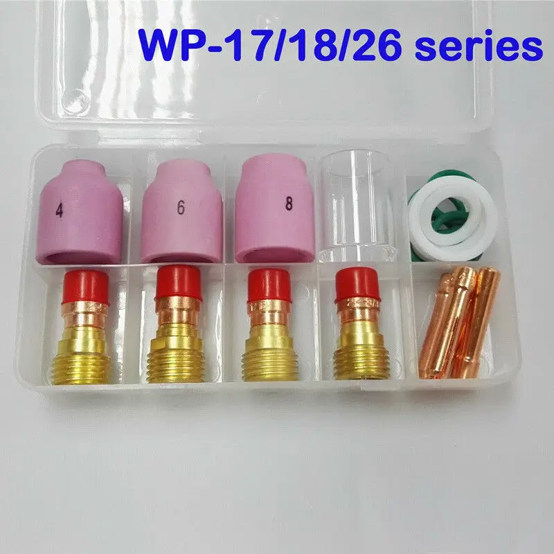18 TIG сварочный фонарь с газовыми линзами керамический сопло Pyrex Cup Kit Для WP17/18/26
