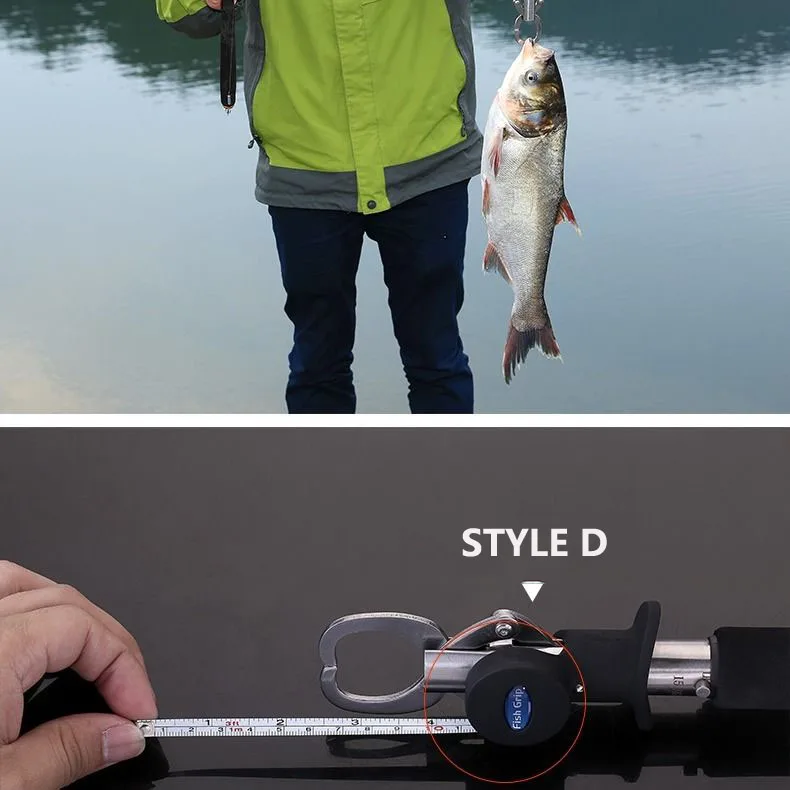 Stainless Steel Fishing Gripper With weighing and ruler Fish Grip Lip Clamp  Grabber Fishing Plier Fishing Tackle Accessoryer