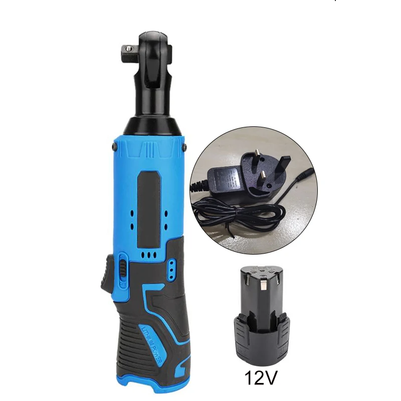 1*Wrench 1*Battery 1*Charger Tools Accessories12V 40NM Wireless Rechargeable Electric Ratchet Wrench Kit with Battery Charger
