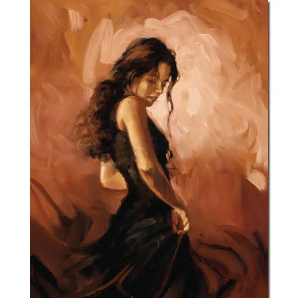 

Portrait Woman Canvas Paintings For Living Room Wall Spanish Flamenco Dancer Modern Impressionist Art Hand Painted High Quality