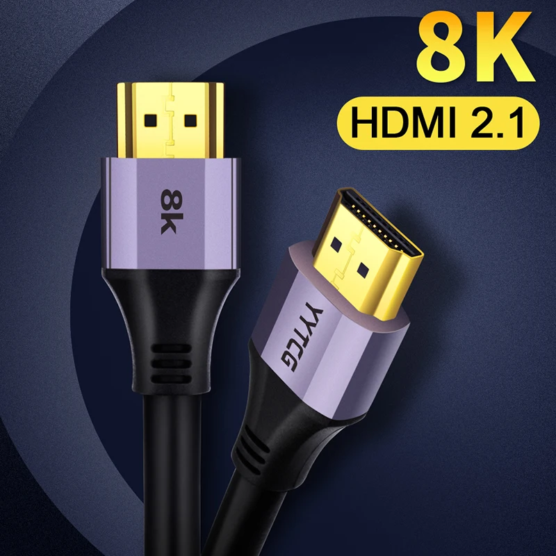 YYTCG 8K Кабель HDMI 2 1 HDR RGB 4:4:4 Аудио Видео кабель Ultra HD (UHD) 48 Гбит/с 60 Гц 4K 120