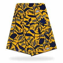 Анкара Африканский воск печати ткань реальный, настоящий воск хлопок 6 ярдов Diy шитье нигерийская ткань для африканские платья 100648