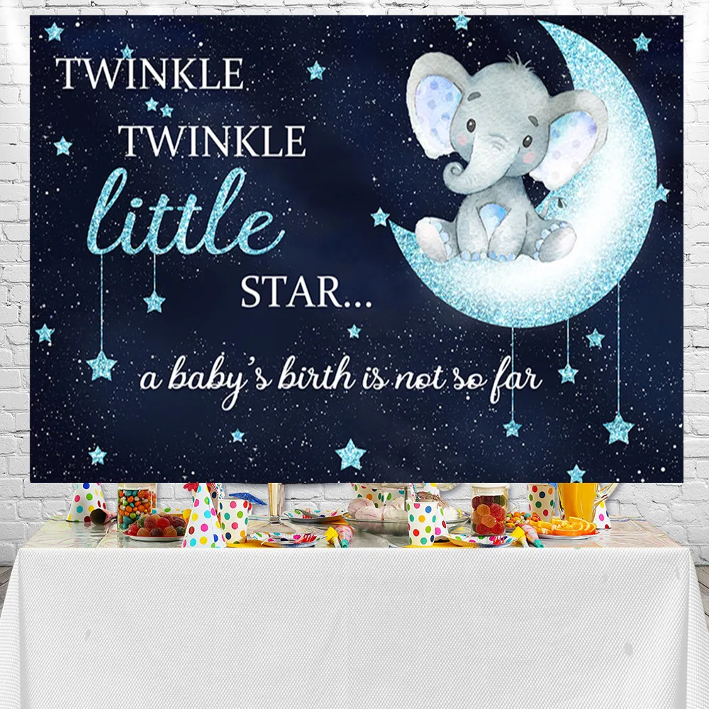 Sensfun Twinkle Twinkle Little Star Party Background Baby Shower Booth Puntelli Photocall Background Photo Studio Banner