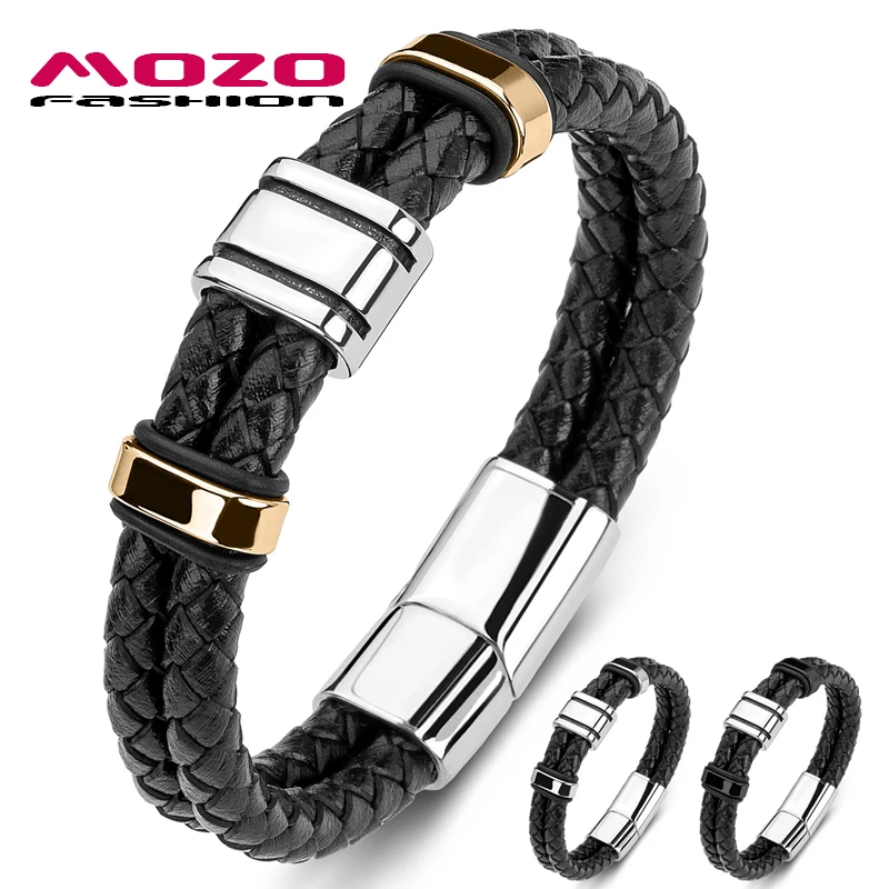 Мужские классические браслеты 2020 плетеный браслет из нержавеющей стали в стиле