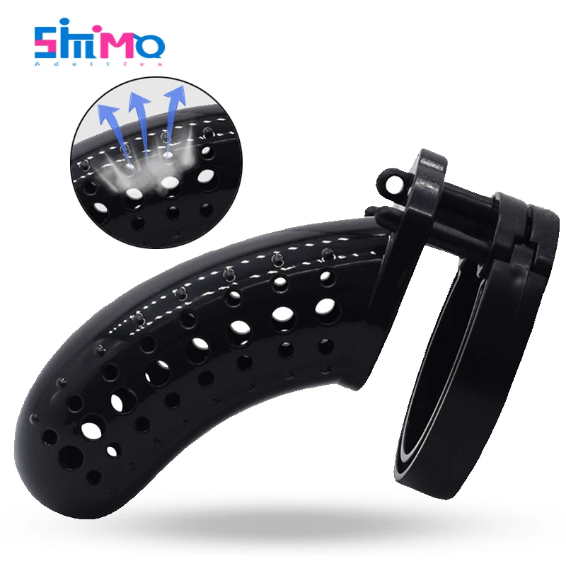 SMMQ Cock Cage Plastic Chastity Device 5 Sizes Rings Breathable Penis Lock For Male Bondage Sex Toys With Brass | Красота и здоровье