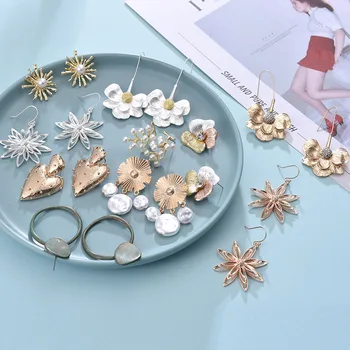 

30 Pairs/lot luxury fashion women crystal style earring lot top quality zircon women wedding earring wholesale 201103-39