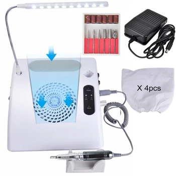 Best Biutee Pro 3 In 1 Electric Nail Art Drill Manicure Nail Art Equipment Tool Dust Collector Suction Machine Salon With Nail Lamp