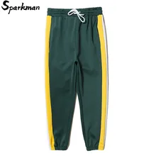 Хип-хоп Боковые Полосатые брюки Jogger мужские осенние уличная Harajuku спортивные брюки повседневные хипстерские спортивные брюки японские