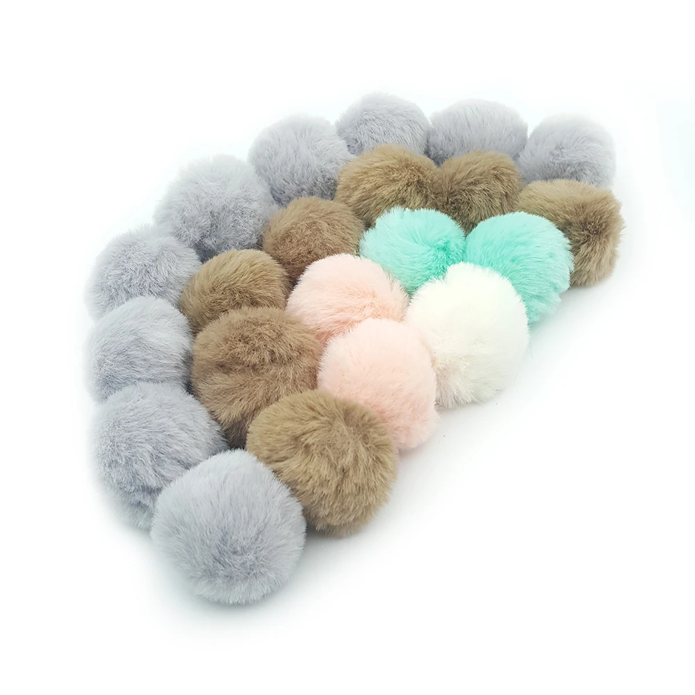 

Lavida F37 4pcs 4cm Faux Mink Rabbit Fur Ball PomPoms with Loop/DIY Necklace Earring Clothing Hats Materials/jewelry Accessories