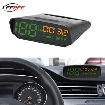 

LEEPEE Solar Charge Car Head Up Display X100S HUD Time Altitude Speed Meter GPS Speedometer Auto Accessories Universal