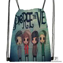 Custom Pierce-The-Veil@ 01-походная сумка на шнурке милый рюкзак для детей(черная спинка) 31x40 см#180611-03-104