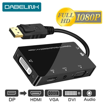 

DP to HDMI VGA DVI Adapter Cable Displayport Converter Display port Video Adapter For PC Laptop Computer Monitor Projector HDTV