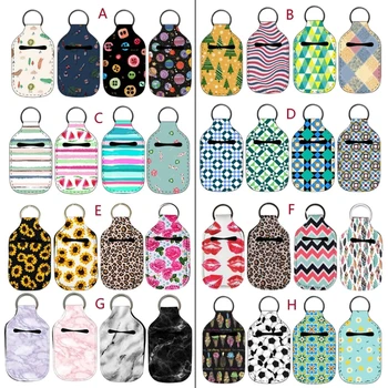

4Pcs 30ML Small Empty Travel Bottle Refillable Containers Flip Cap Reusable Bottle Hand Sanitizer Keychain Carrier Holder