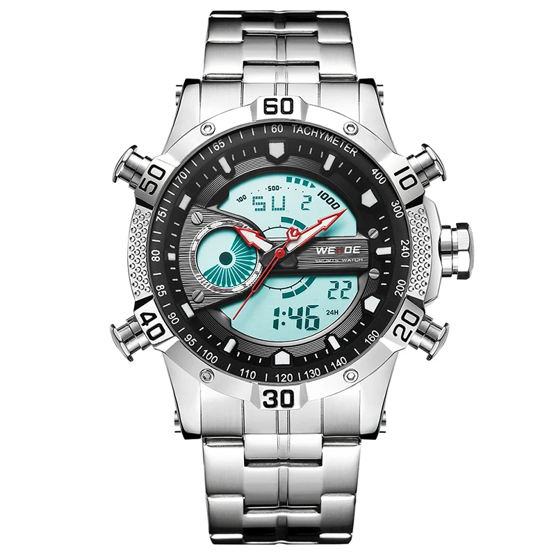 WEIDE мужские часы цифровые спортивные с будильником календарем хронографом