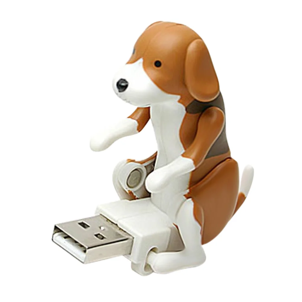 Brown Funny Cute Pet USB Humping Spot Dog USB Dongle Christmas Gifts Office Tool New Arrival - Цвет: Brown