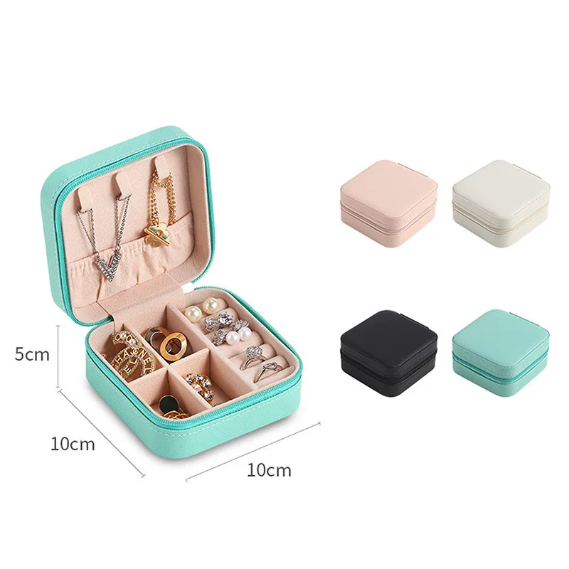 2021 Jewelry Organizer Display Travel Jewelry Case Boxes Portable Jewelry Box PU Leather Storage Joyeros Organizador De Joyas#SS