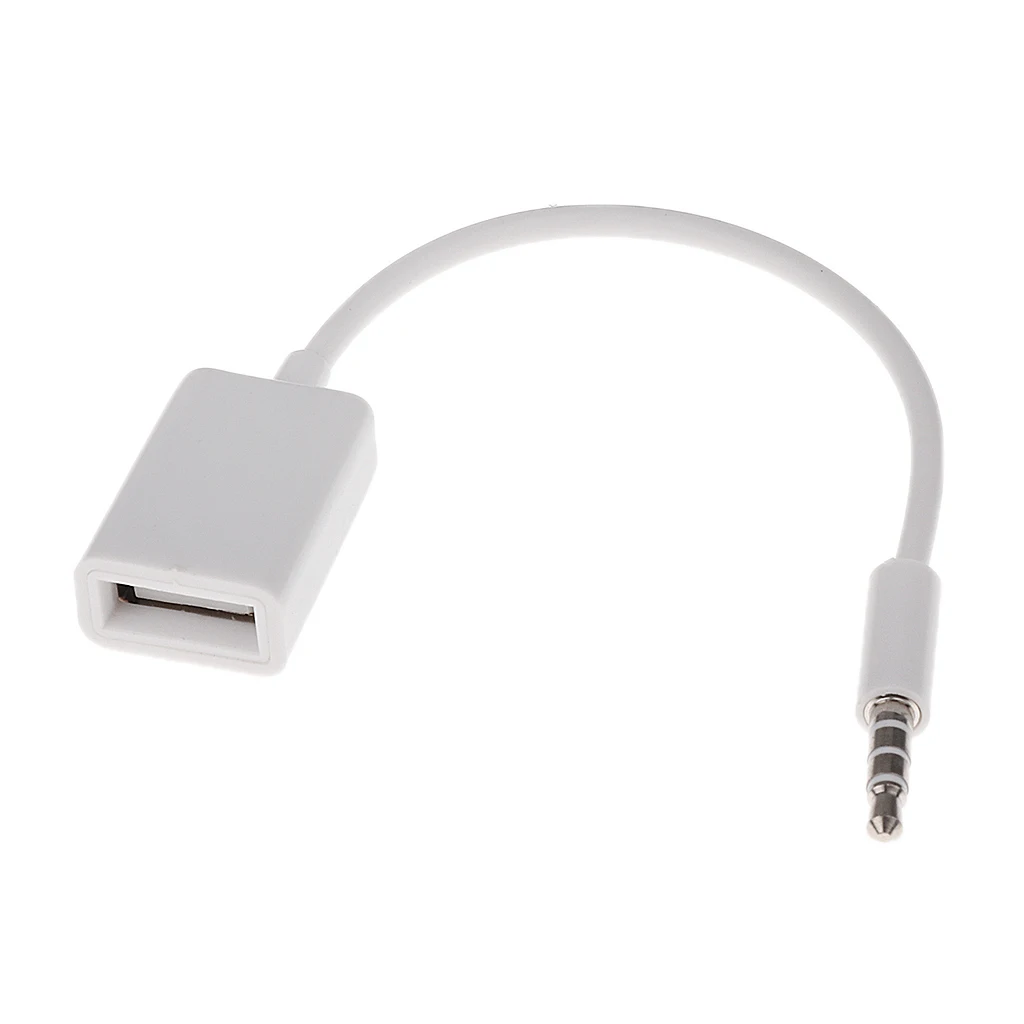 3 штуки 3,5 мм Мужской аудиоразъем AUX к USB 2,0 Женский Шнур-переходник Кабель