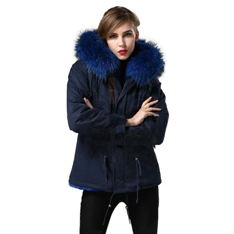 Slim faux fur zipper women's jacket Clearance