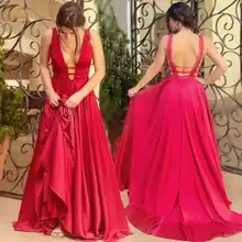 2019New горячие продажи глубокий v-образным вырезом рост красный ковер вечерние платья Спагетти оборками особых случаев платья знаменитостей