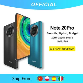 Перейти на Алиэкспресс и купить Cubot Note 20 Pro Quad Camera смартфон Четыре камера 6/8 Гб RAM+128ГБ ROM NFC телефон 6,5 дюйма 4200 мАч Батарея новая Android 10 система две sim-карты мобильные телефоны 4G ...
