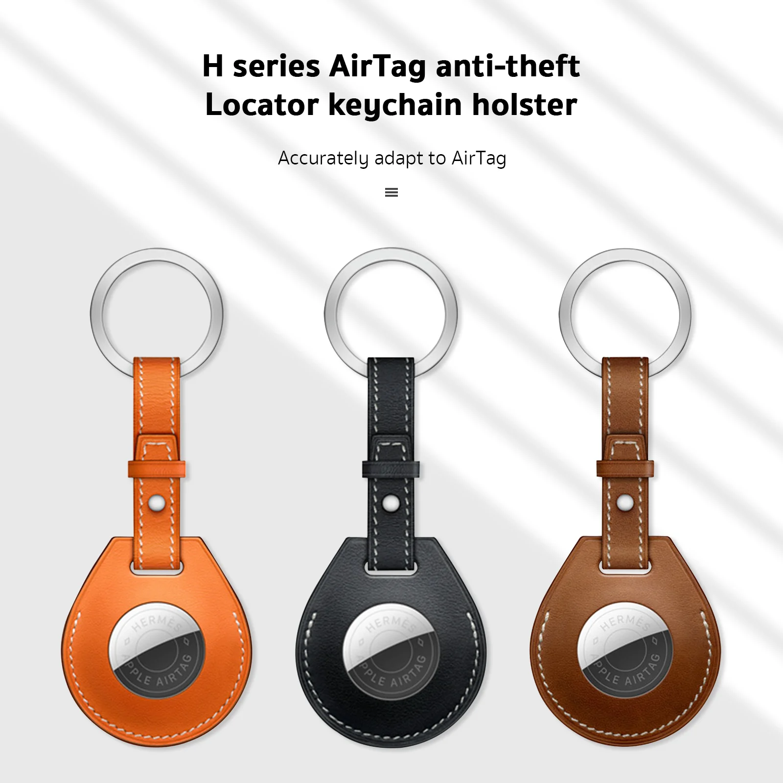 PU Leather Airtag Case Protective Sleeve Cover For Apple Air tag Tracker Locator Iphone Airtags Keychain New Smart Accessory | Мобильные