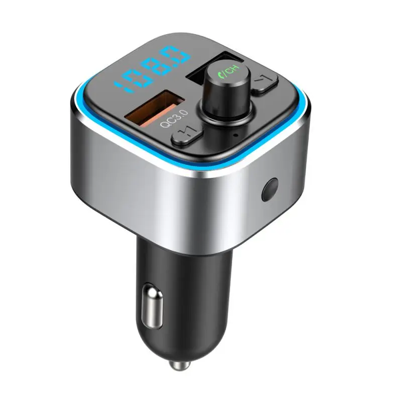Горячая двойной USB зарядное устройство Bluetooth 5,0 fm-передатчик автомобильный модулятор беспроводной громкой связи комплект Авто аудио mp3-плеер QC3.0 Быстрая зарядка