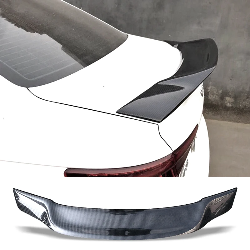 

Car Trunk Spoiler Carbon Fiber FRP Auto Rear Trunk Wing R Style Refit Accessories Spoiler For Audi A4 B9 Sedan 2017-2019