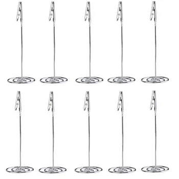 

10pcs Memo Clip Holder Stand with Alligator Clasp for Pictures Card Paper Note Clip