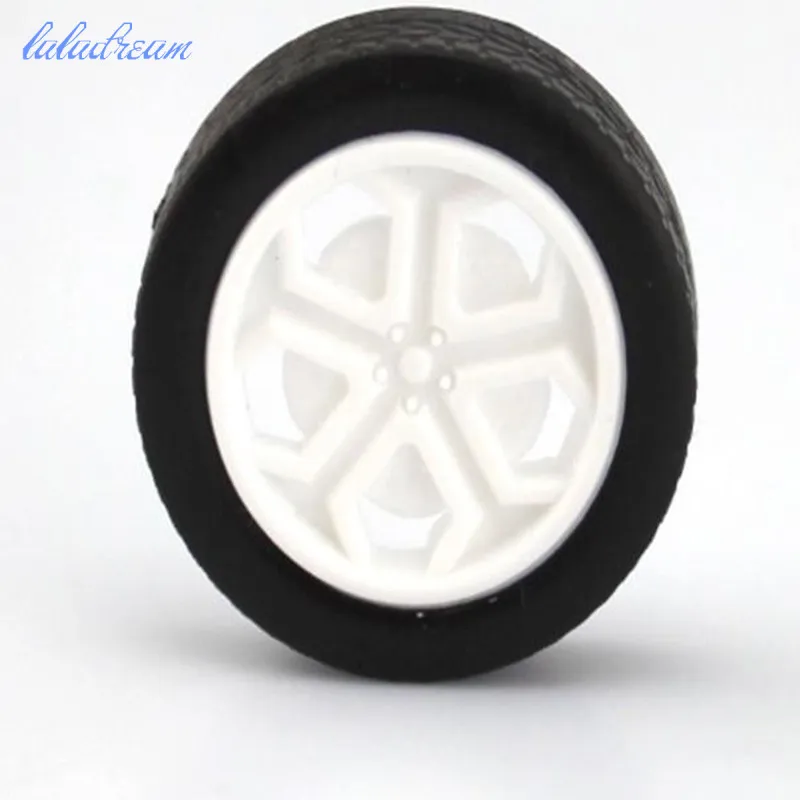 

4pcs/lot 2*26mm mini rubber wheel simulation plastic tires diy car model parts