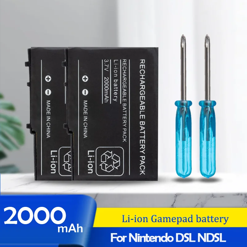 2-10PCS 2000mAh 3.7V Rechargeable Lithium Battery For Nintendo DS Lite NDS NDSL Replacement Pack With Mini Screwdriver | Электроника
