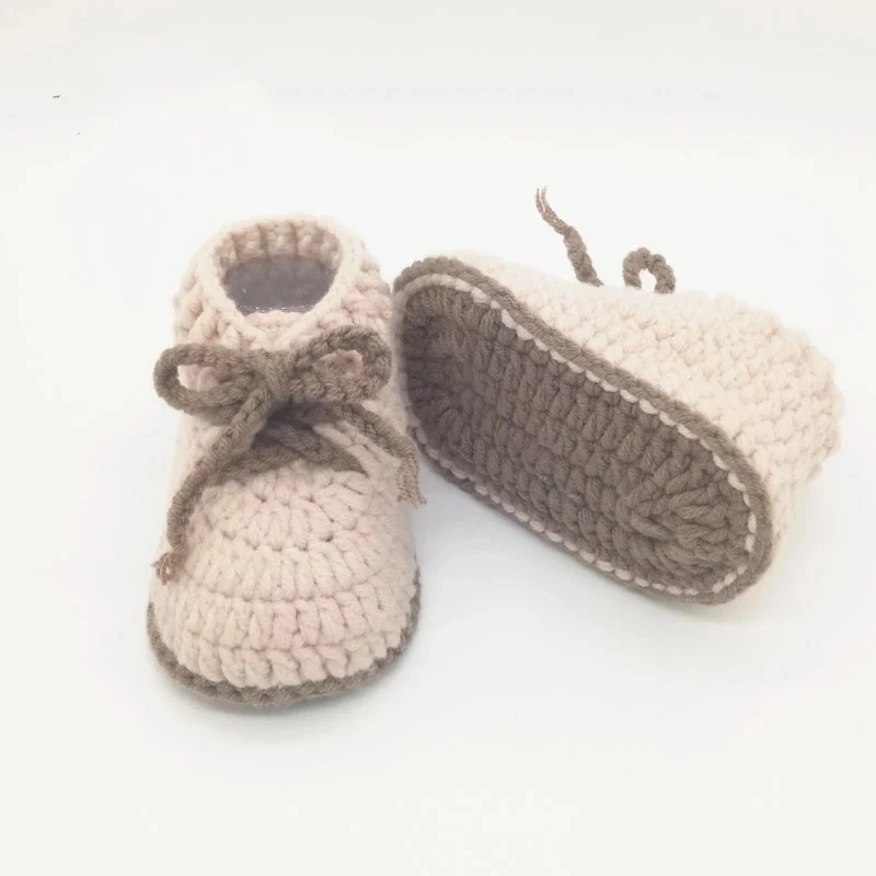 Хаки QYFLYXUEBaby/подарок для новорожденных; вязаная детская обувь; садовая обувь на ремешке; детская обувь из хлопка - Цвет: Хаки