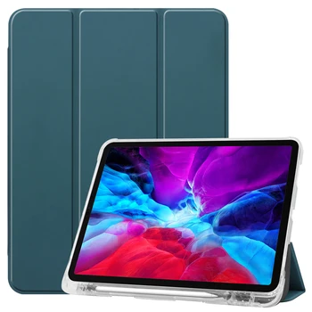 

For iPad Pro 2020 Flip Case Clear TPU Back Shell Cover Case Slim Foldable Stand Business Magnetic Smart Cover for iPad Pro 11"