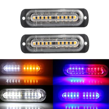 

10 LED Car External LED Strobe Lights Auto Warning Light flash Surface Mounting Strobe lamp for Truck Firemen Police Ambulance