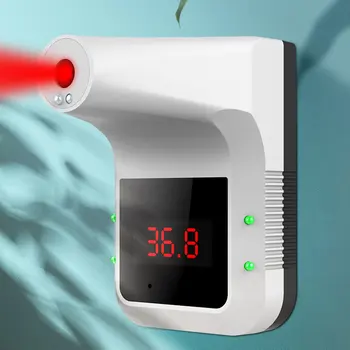 

Non-Contact Thermometer Wall-Mounted Infrared Forehead Digital Temperature Fever Alarm Accurate Instant Reading LCD Display