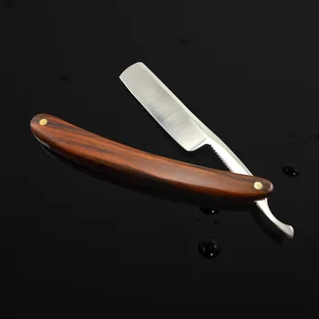 

Vintage Old Shaving Knife Straight Hair Knife Steel Edge Shaving Folding Removal Wooden Stainless Razor Handle Barber Tools