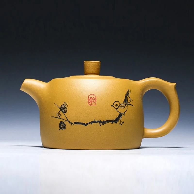

Chinese Yixing Teapot Handmade Zisha tea pots Raw Ore Purple Clay Custom tea set beauty kettle household Drinkkware 300ml