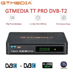 GTMEDIA TT PRO DVB-T2/кабель спутниковый приемник с бесплатным Cccam Clines для 1 года Испания де Европа 1080P Поддержка Newcam Youtube