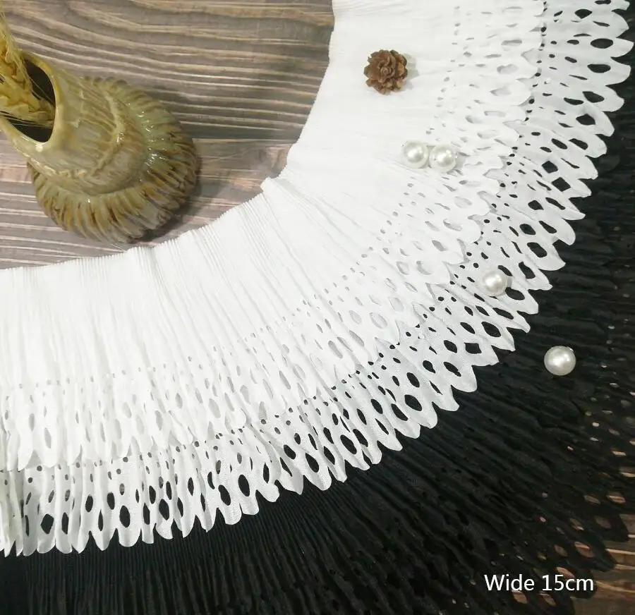 1 ярдов хлопчатобумажная кружевная ткань аппликация Швейные материалы 15 см