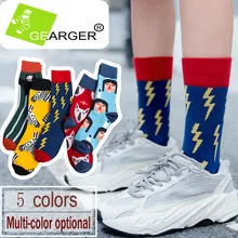 Новые продукты модные хлопковые носки персональные граффити иллюстрации женские носки мультфильм творческие трубки уличные носки скейтбордиста