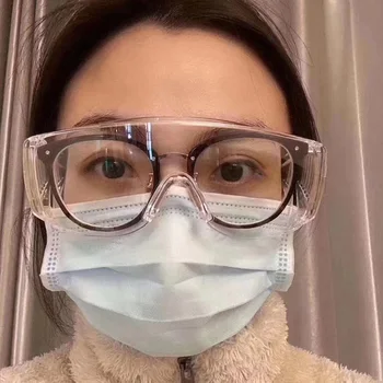 

Safety Supplies Safety Goggles Eyes Protection Clear Protective Glasses Wind and Dust Anti-fog Medical Use New Workplace