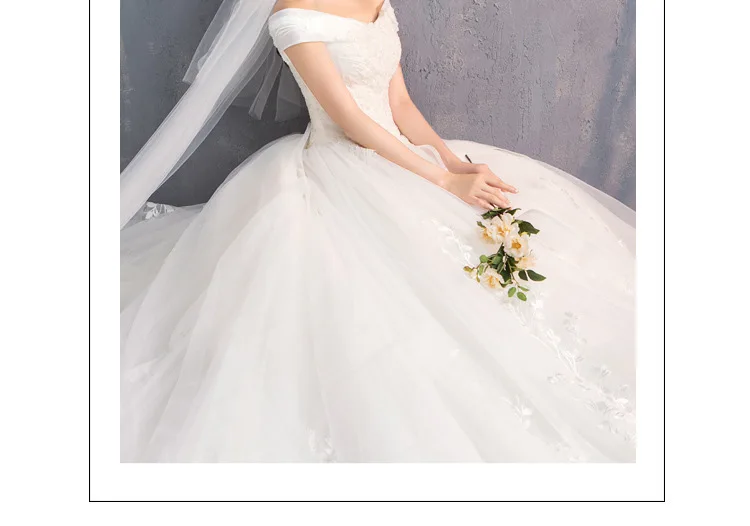 Элегантное богемное свадебное платье с открытыми плечами, мягкое Тюлевое кружевное свадебное платье трапециевидной формы на заказ, Vestidos de Novia