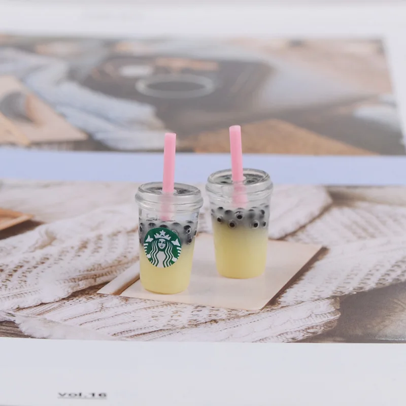 6PCS miniature food play drink coffee cup model 1/12 ob11 furniture scene diy mini doll house 1 / 6BJD kitchen food toy 6