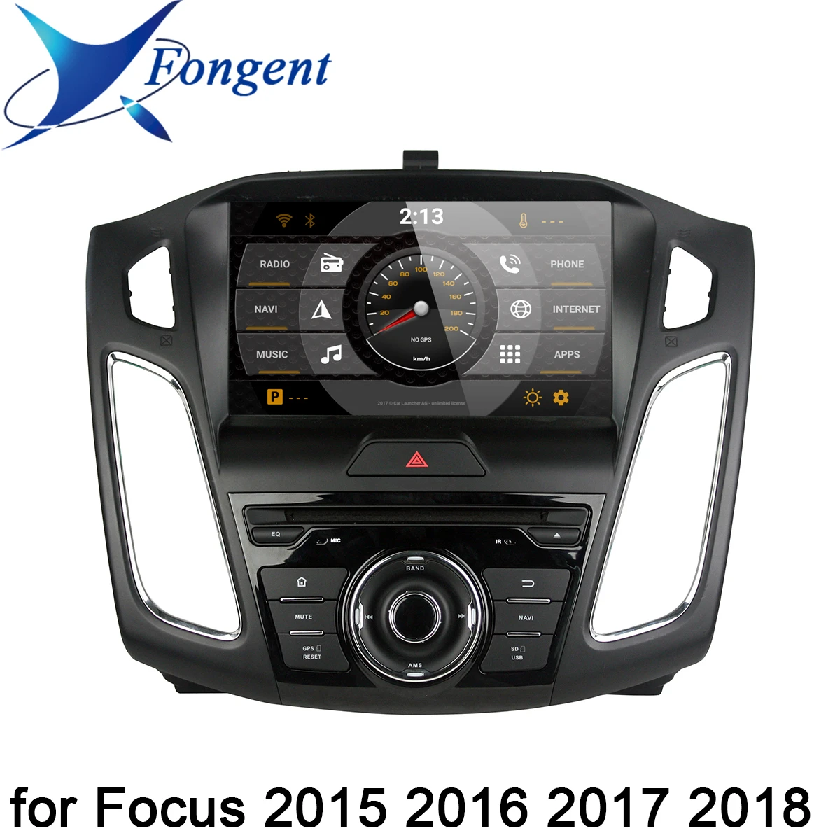9" Android Car Multimedia For Focus 2012 2013 Vehicle Radio DVD GPS Navigator PX6 RK3399 Hexa-core DSP - Цвет: focus 2015-2018
