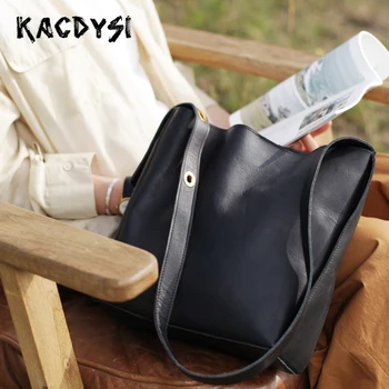 

Original Genuine Leather Fashion Womens Single Shoulder Bag Cowhide Simple Girl Handbag Tote Shoulder Purse Popular Casual Tote
