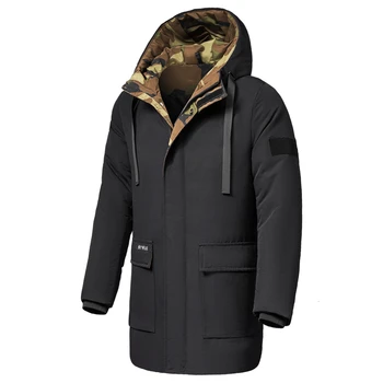 

new 2019 Men Winter New Long Casual Camouflage Hooded Jacket Parkas Men Outdoor Fashion Warm Thick Pockets Army Coat Parkas 8XL